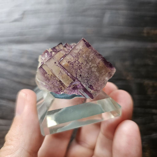 Purple Cubed Fluorite Specimen | Crystal Clear Clarity