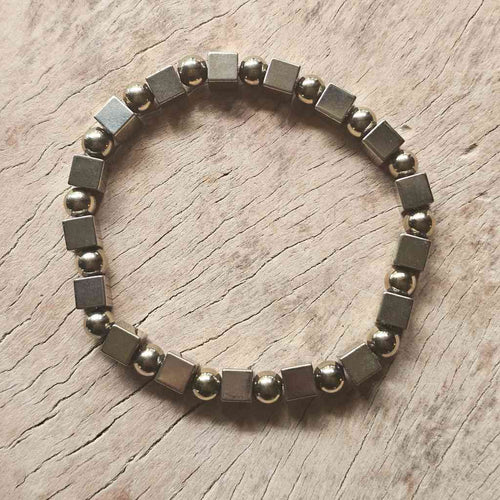 Pyrite Cubed Crystal Bracelet | Abundance Activation