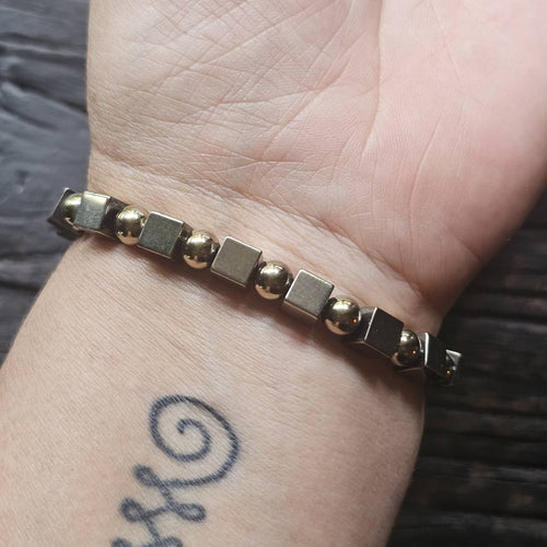 Pyrite Cubed Crystal Bracelet | Abundance Activation