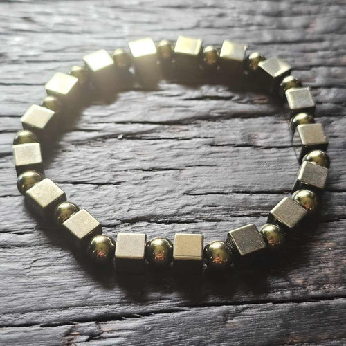 Pyrite Cubed Crystal Bracelet | Abundance Activation