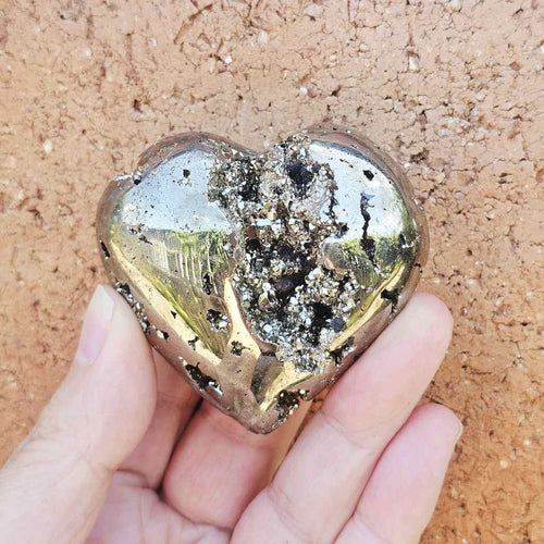 Pyrite Druzy Heart | The Prosperous Heart