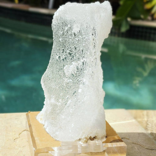 Qinglong Mine Fluorescent Selenite | Looking Glass
