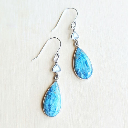 Quantum Quattro & Blue Topaz Earrings | The Alchemist's Pair