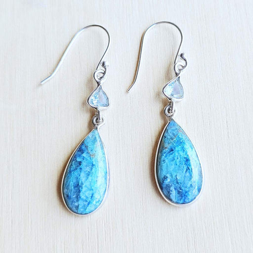Quantum Quattro & Blue Topaz Earrings | The Alchemist's Pair