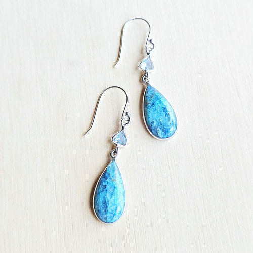 Quantum Quattro & Blue Topaz Earrings | The Alchemist's Pair