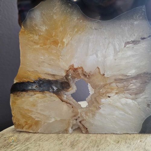 Quartz in Agate | Geode Slice 1kg