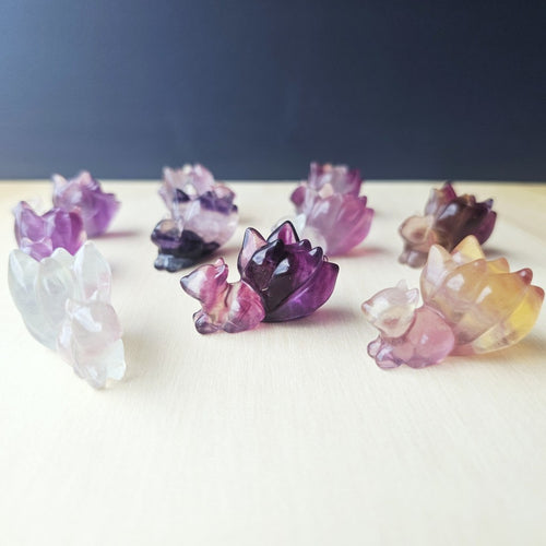 Rainbow Fluorite 9 Tail Foxes| The 9 Tails Collective