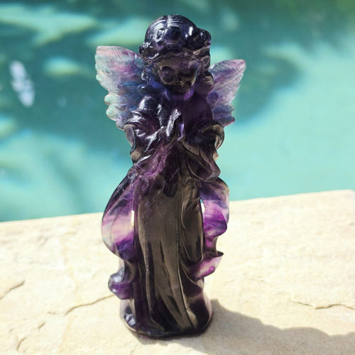 Rainbow Fluorite Angel | Guardian Of Light