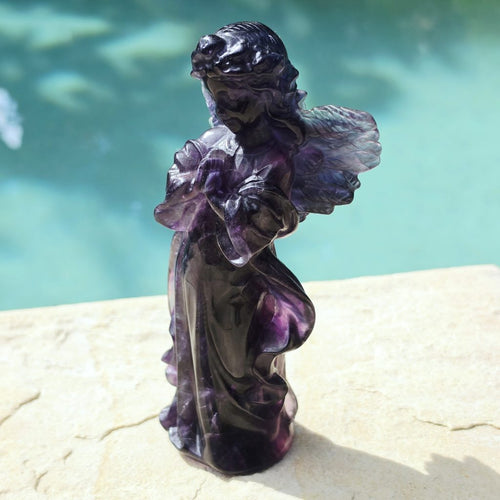 Rainbow Fluorite Angel | Guardian Of Light