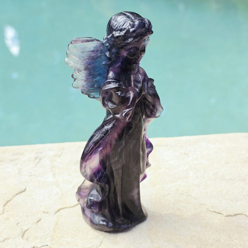 Rainbow Fluorite Angel | Guardian Of Light