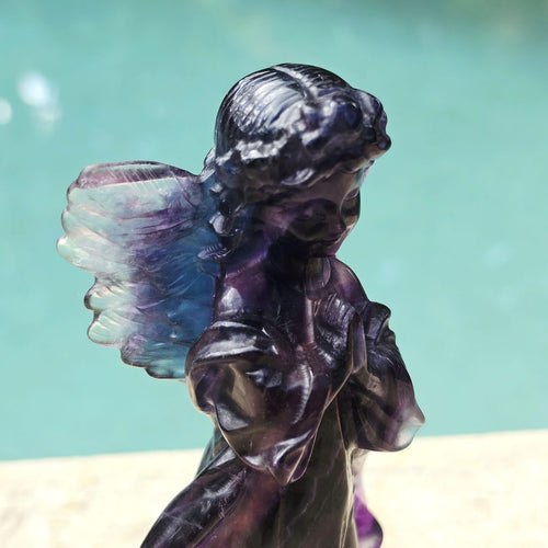 Rainbow Fluorite Angel | Guardian Of Light