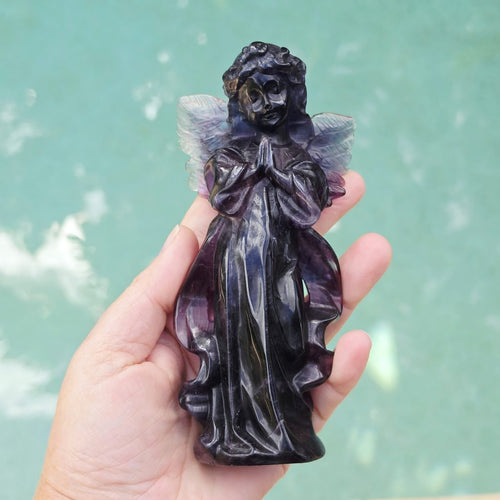 Rainbow Fluorite Angel | Guardian Of Light
