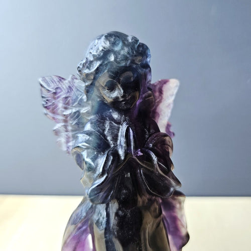 Rainbow Fluorite Angel | Rainbow Light Sentinel
