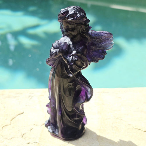 Rainbow Fluorite Angel | Rainbow Light Sentinel