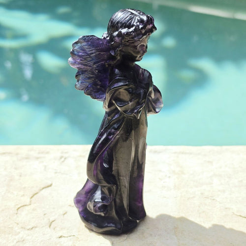 Rainbow Fluorite Angel | Rainbow Light Sentinel