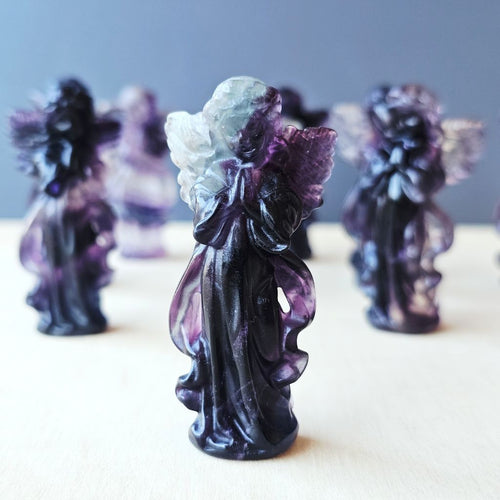 Rainbow Fluorite Angels | Guardian Angel