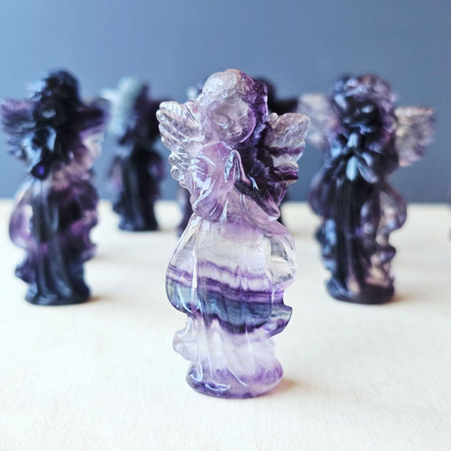 Rainbow Fluorite Angels | Guardian Angel