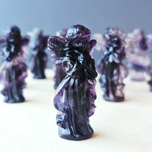 Rainbow Fluorite Angels | Guardian Angel