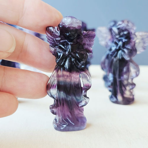 Rainbow Fluorite Angels | Guardian Angel