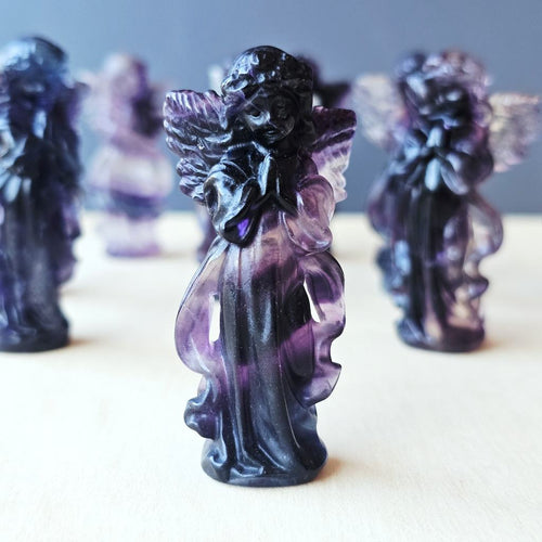 Rainbow Fluorite Angels | Guardian Angel