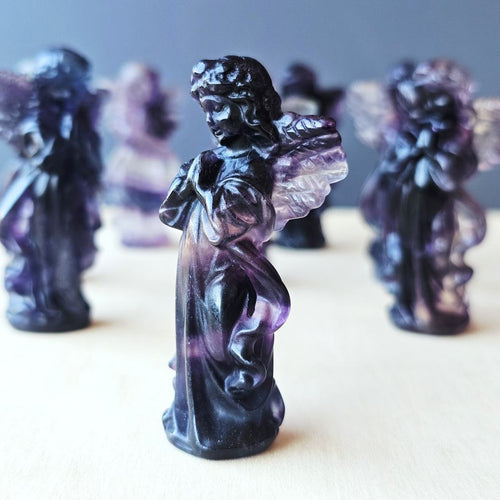 Rainbow Fluorite Angels | Guardian Angel