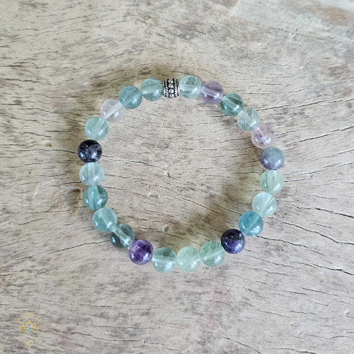 Rainbow Fluorite Bracelet | 8mm Beads
