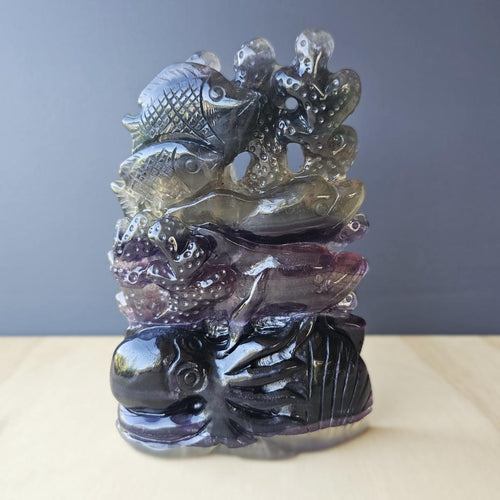 Rainbow Fluorite Carving | Rainbow Reefscape