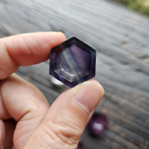 Rainbow Fluorite Crystal Mini Dish | Hearts & Hexagons