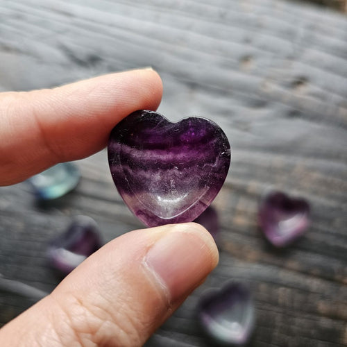 Rainbow Fluorite Crystal Mini Dish | Hearts & Hexagons