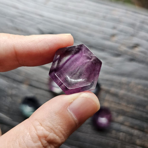 Rainbow Fluorite Crystal Mini Dish | Hearts & Hexagons