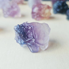 Rainbow Fluorite Dragon Turtles | Banded Light Guardians