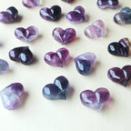 Rainbow Fluorite Hearts | The Banded Companions