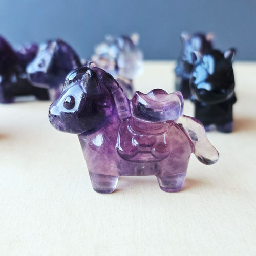 Rainbow Fluorite Horse | The Prosperity Keeper