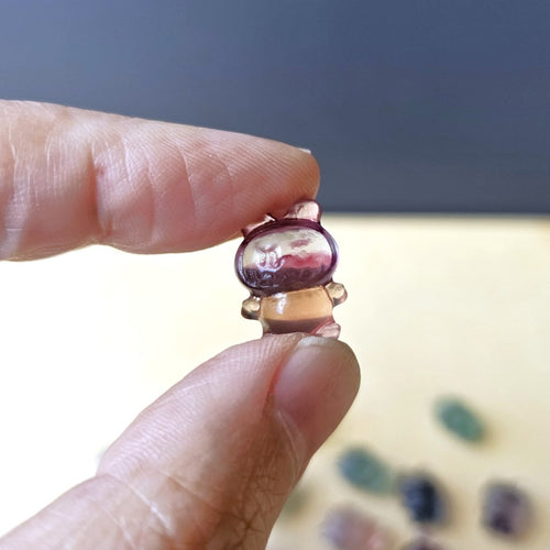 Rainbow Fluorite Labubu Carving | Tiny Travellers