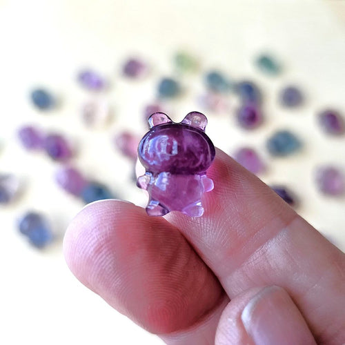 Rainbow Fluorite Labubu Carving | Tiny Travellers