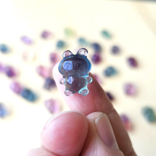 Rainbow Fluorite Labubu Carving | Tiny Travellers
