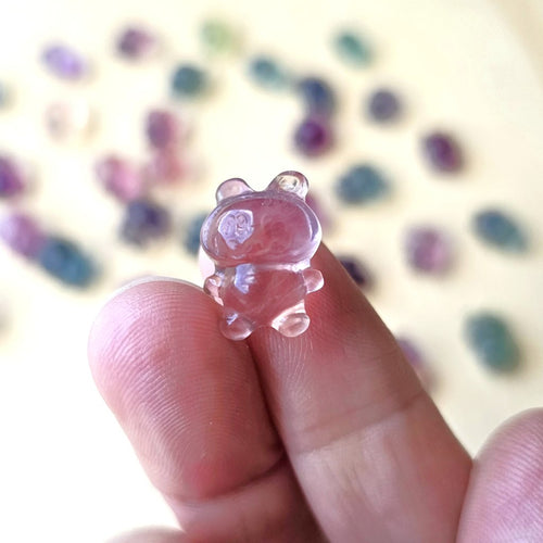 Rainbow Fluorite Labubu Carving | Tiny Travellers