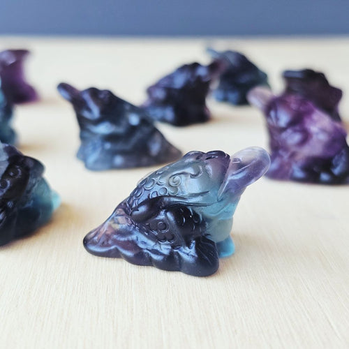 Rainbow Fluorite Money Toad | Fluorite Fortune Toad