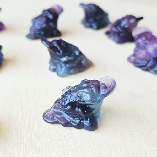 Rainbow Fluorite Money Toad | Fluorite Fortune Toad