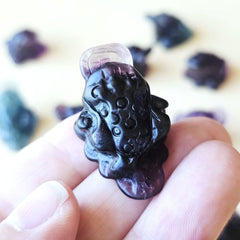 Rainbow Fluorite Money Toad | Fluorite Fortune Toad