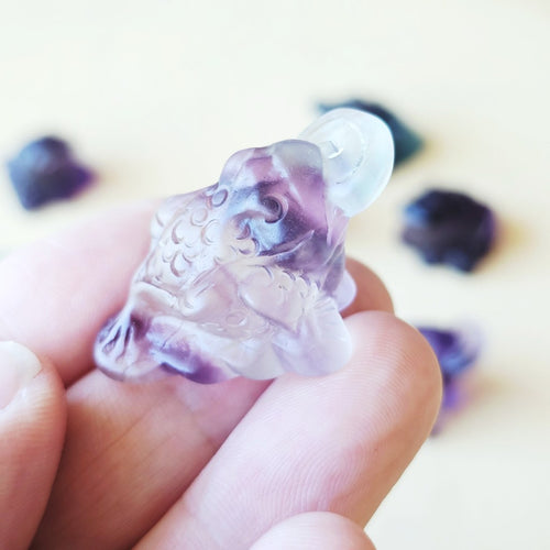 Rainbow Fluorite Money Toad | Fluorite Fortune Toad