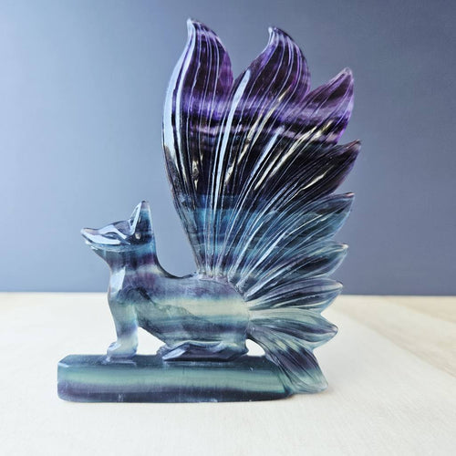 Rainbow Fluorite Nine Tail Fox | Rainbow Evolution