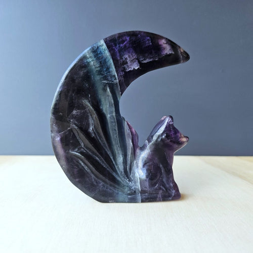 Rainbow Fluorite Nine Tail Fox | Rainbow Evolution