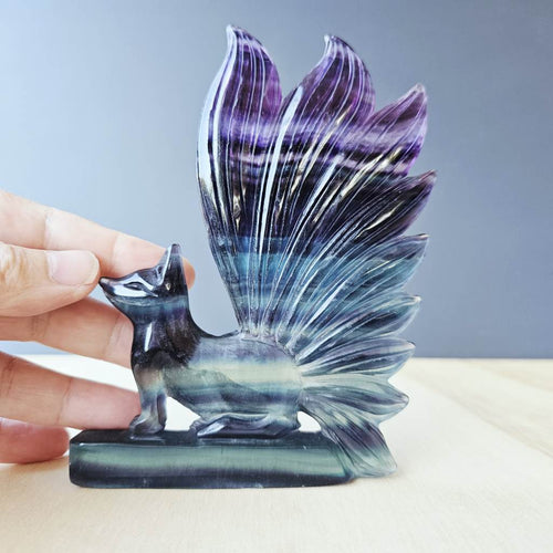 Rainbow Fluorite Nine Tail Fox | Rainbow Evolution