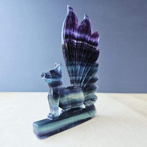 Rainbow Fluorite Nine Tail Fox | Rainbow Evolution