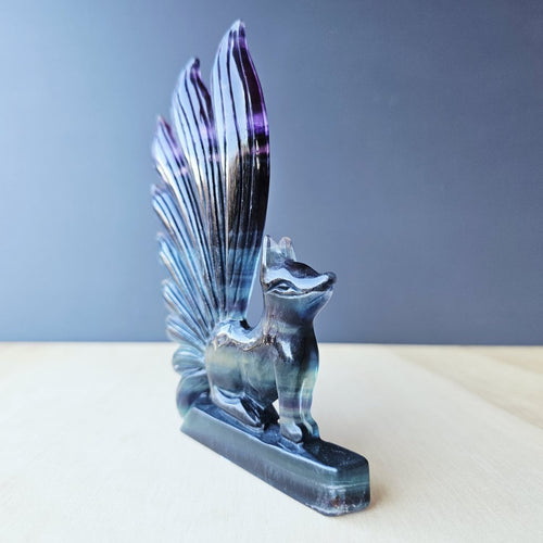 Rainbow Fluorite Nine Tail Fox | Rainbow Evolution
