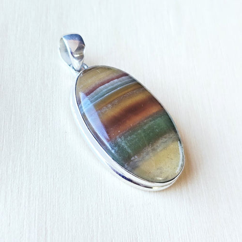 Rainbow Fluorite Pendant | Calm & Aligned
