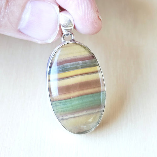 Rainbow Fluorite Pendant | Calm & Aligned