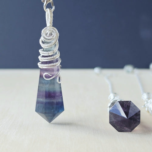 Rainbow Fluorite Pendulum | Intuitive Work