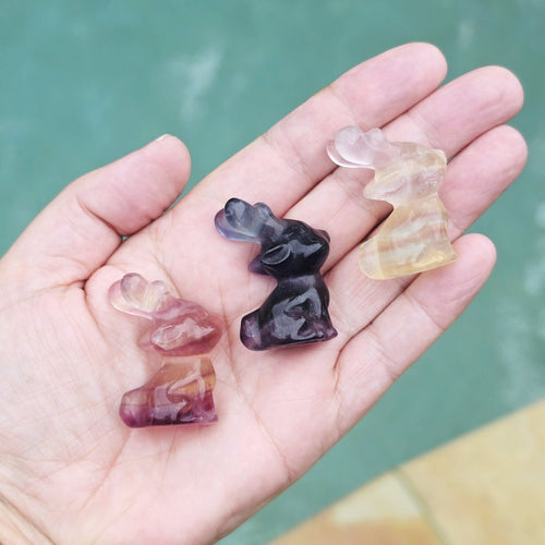 Rainbow Fluorite Reindeers | Colourful Christmas
